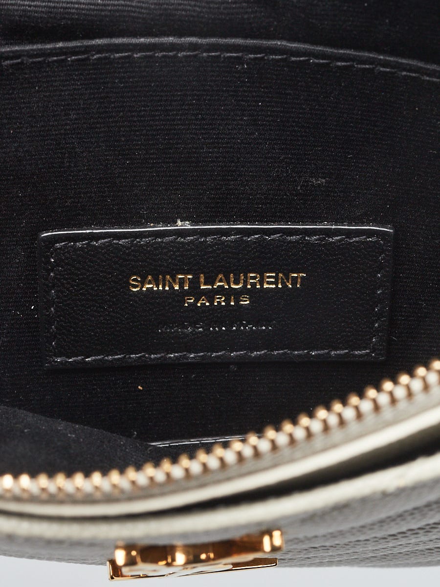 Yves Saint Laurent Black Matelass? Quilted Leather Monogram Large Bill  Pouch - Yoogi's Closet