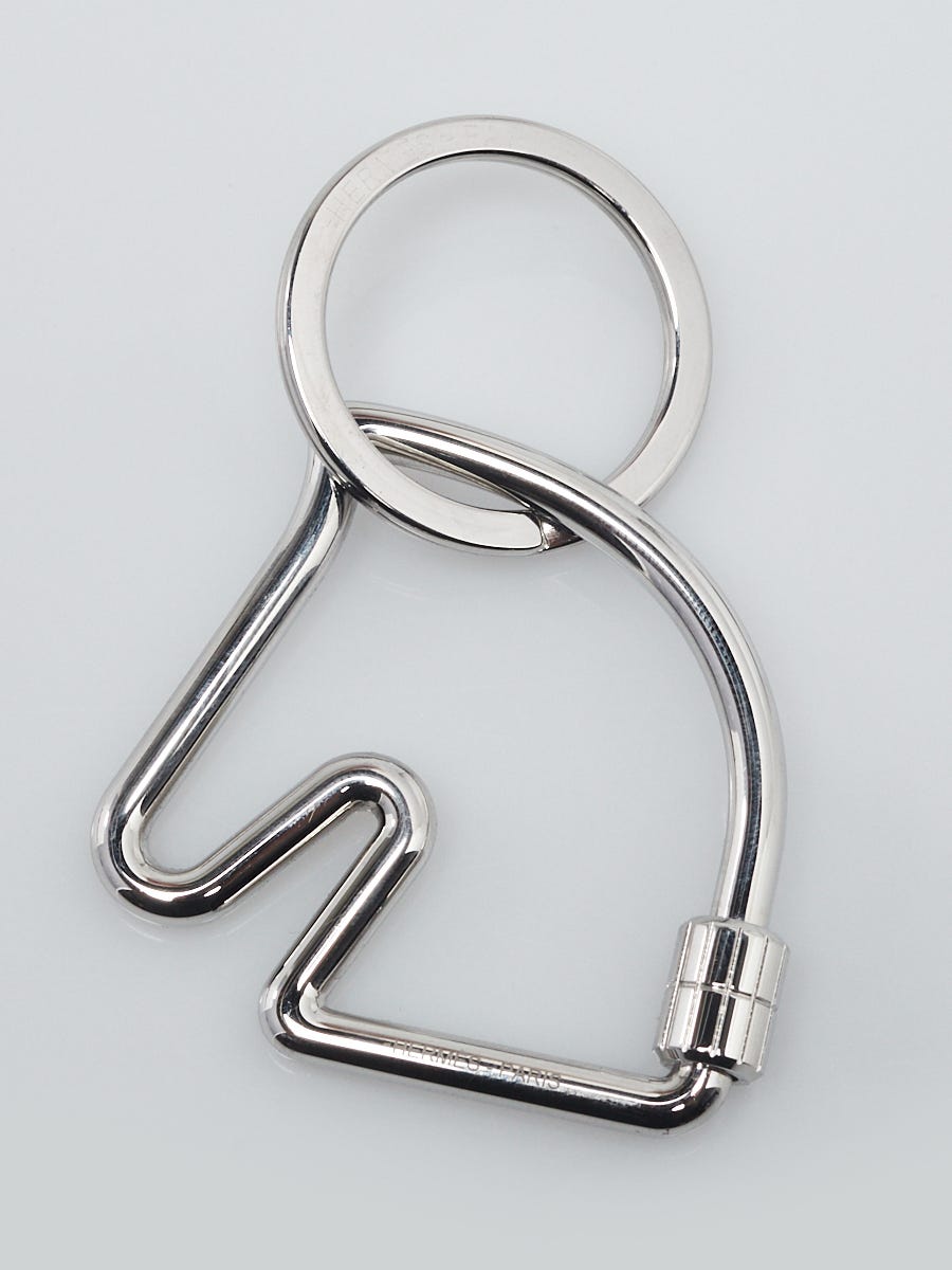 Hermes Palladium Plated Cheval Key Ring | Yoogi's Closet