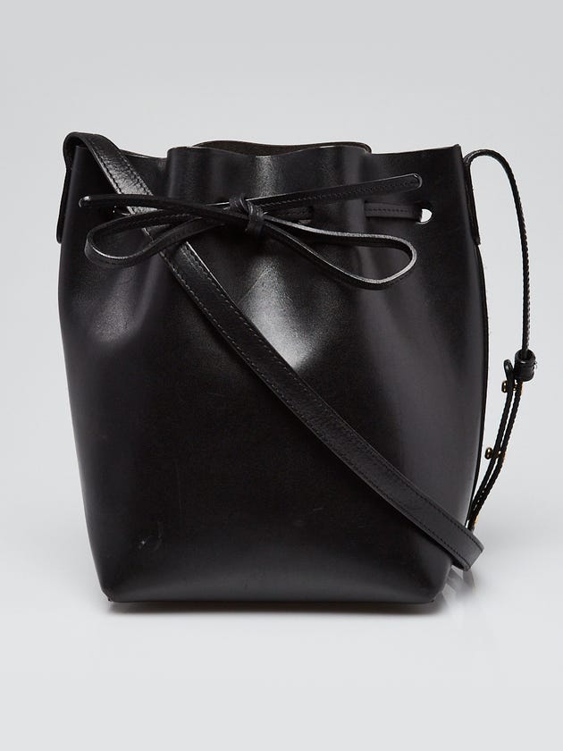 Mansur Gavriel Black Leather Mini Bucket Bag
