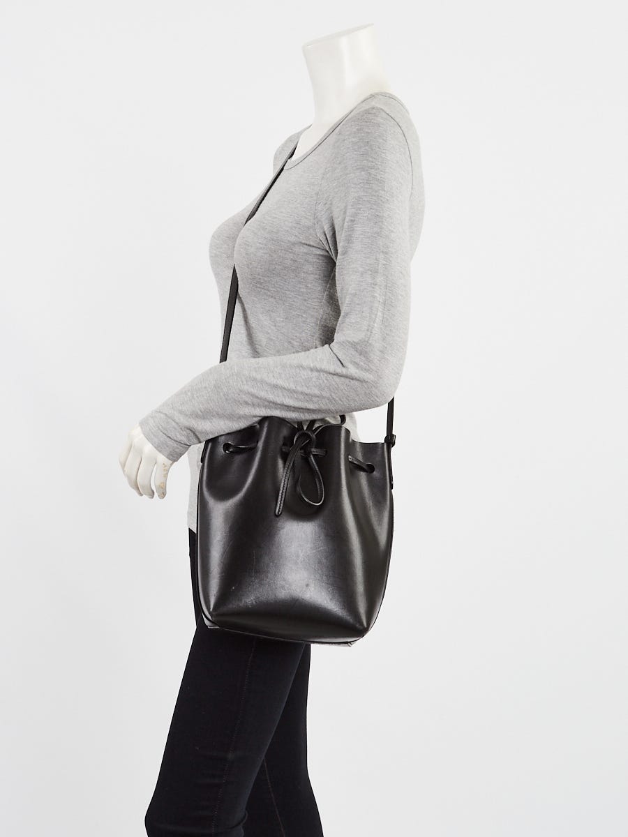 Mansur Gavriel Black Leather Mini Bucket Bag