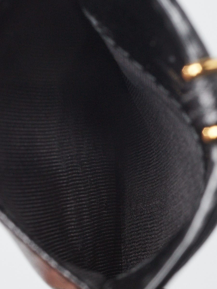 PRADA IDタグ Prada Black Saffiano Leather ID Lanyard | Yoogi's Closet