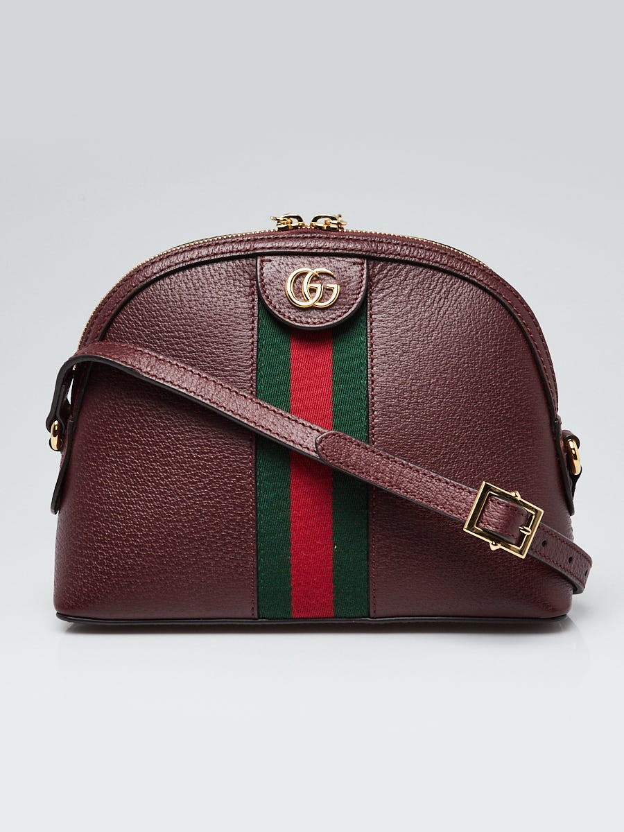 Gucci Vintage Maroon Leather Crossbody Bag