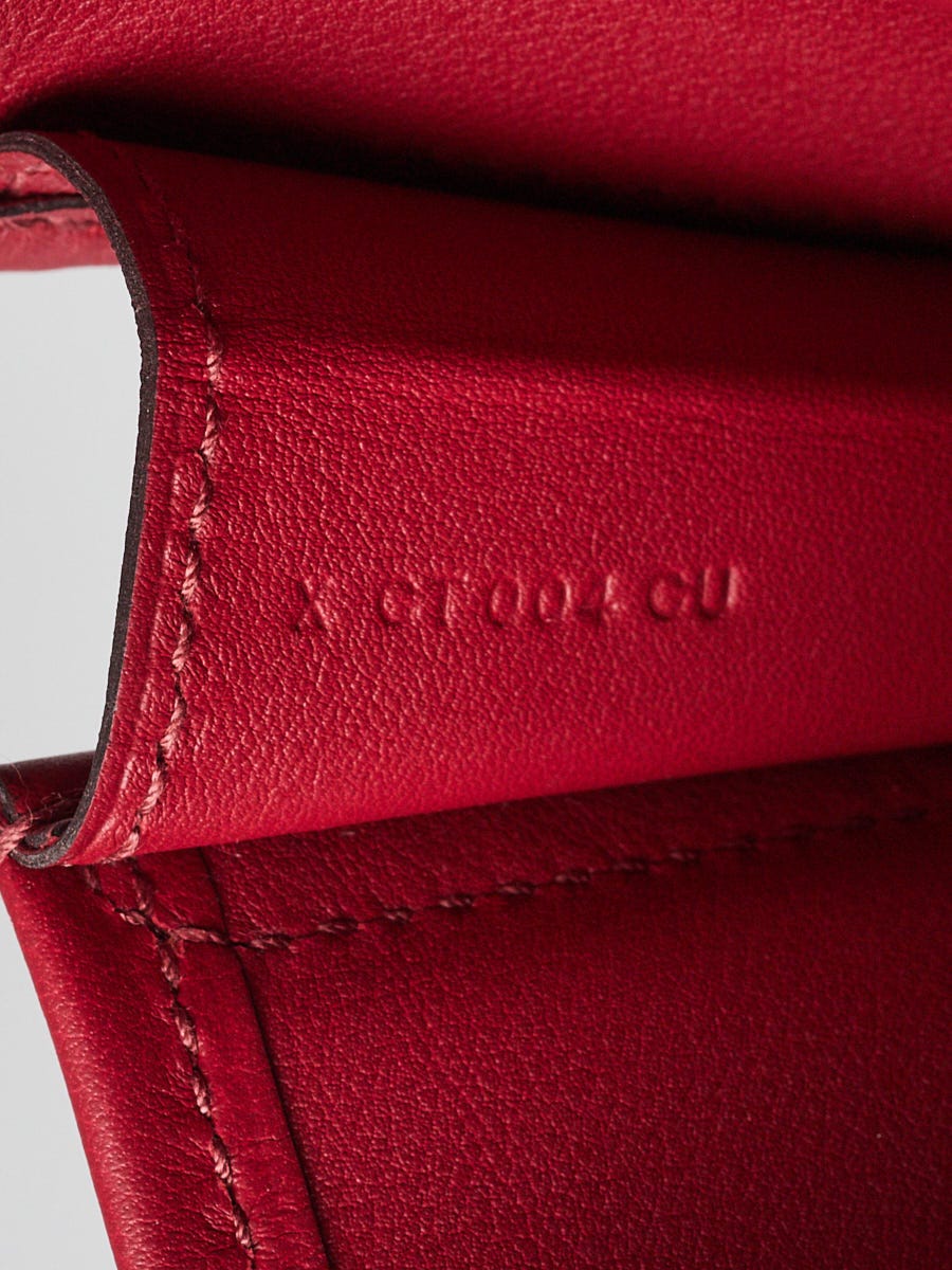 Hermes Rouge Piment Swift Leather Jige 29 Clutch Bag - Yoogi's Closet