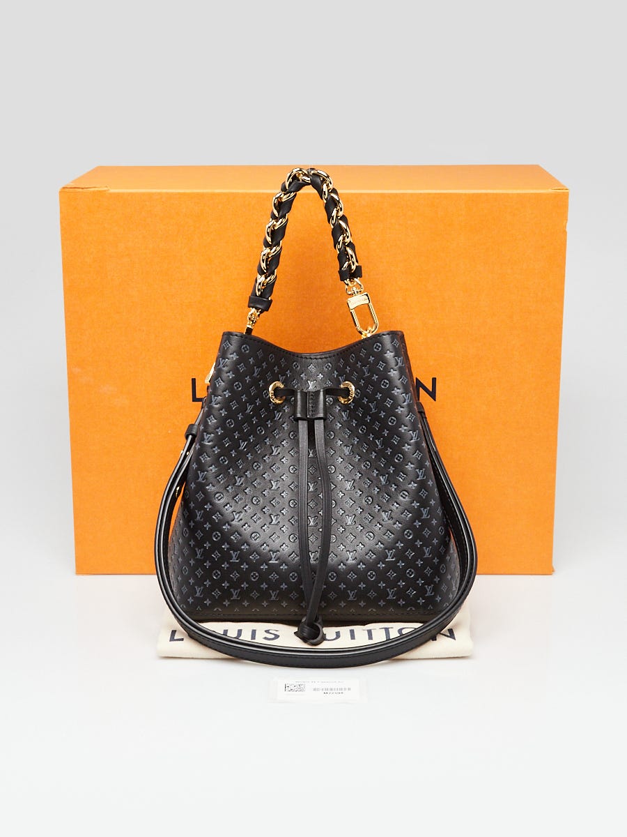 Louis Vuitton Black NanoGram Embossed Leather NoeNoe BB Bag