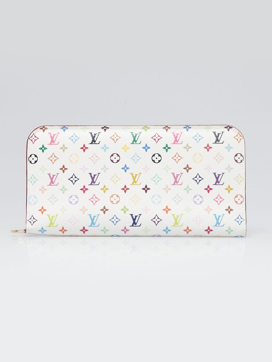 Louis Vuitton, Bags, Louis Vuitton Monogram Multicolor Insolite Wallet  White Litchi Murakami Pink