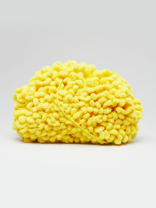Bottega Veneta Yellow Chenille Teen Pouch Crossbody Bag