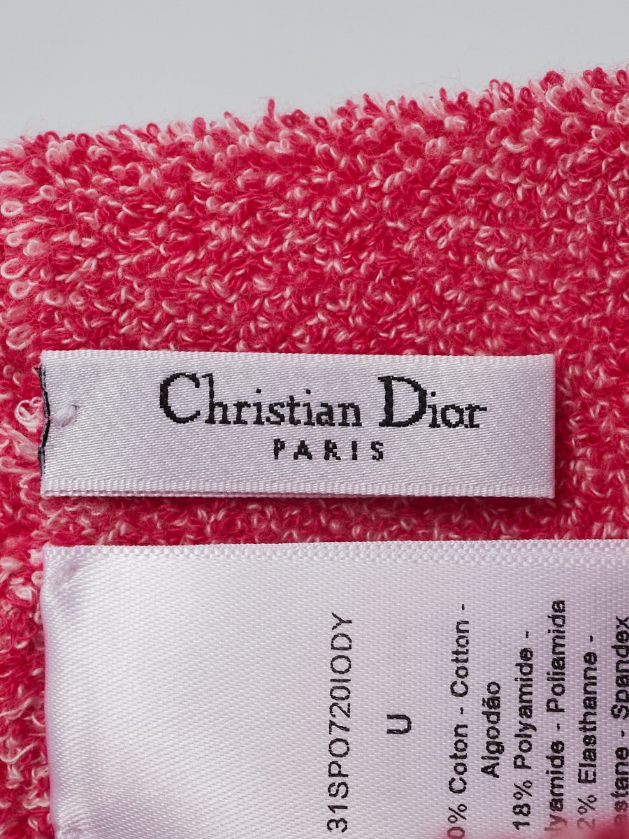 極美品✨Christian Dior Hair Rubber Pink CD Christian Dior Hair tie Scrunchie Chouchou Pink Giveaway