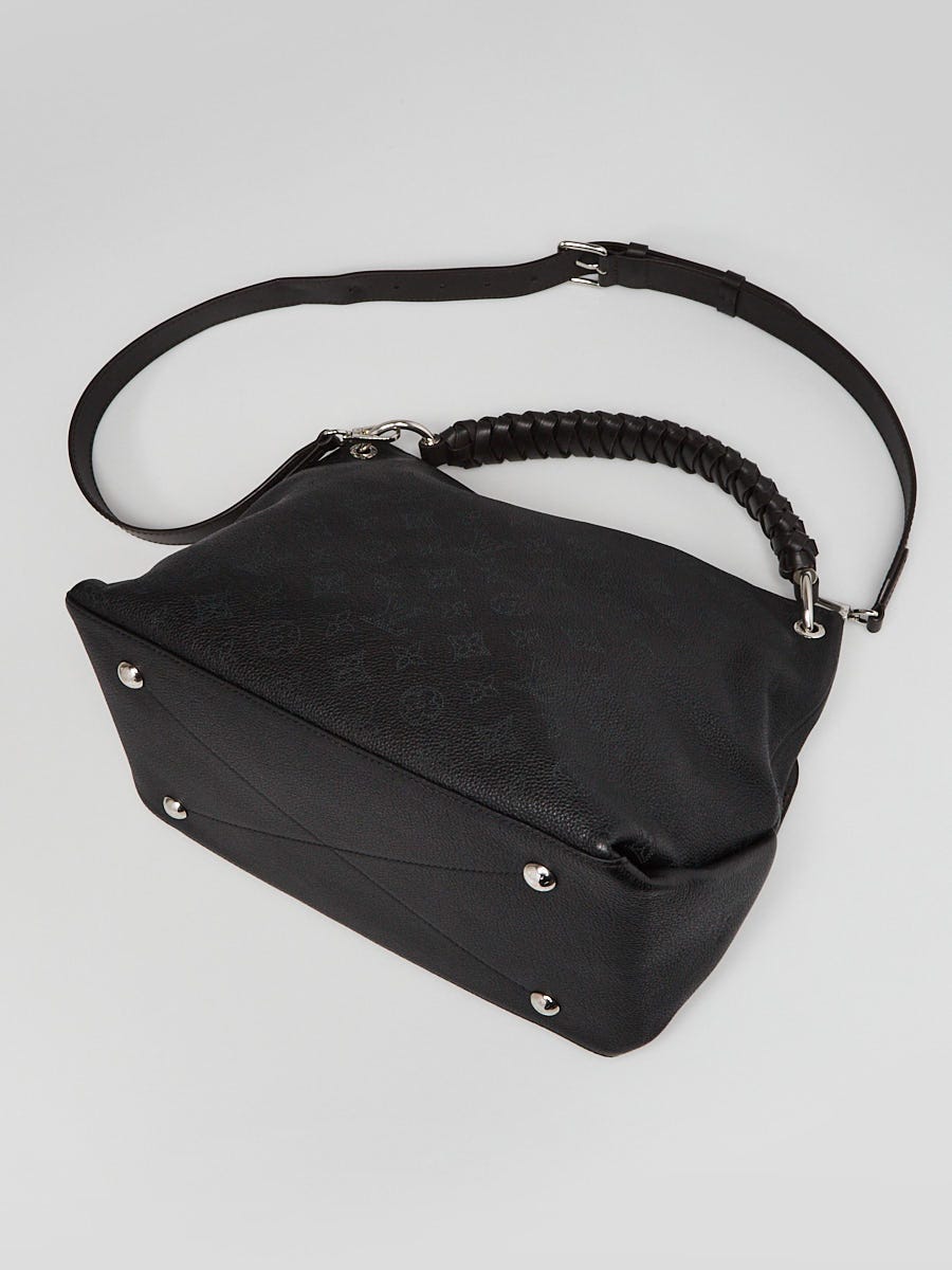 Louis Vuitton Black Monogram Mahina Leather Beaubourg Hobo MM Bag w/o strap  - Yoogi's Closet
