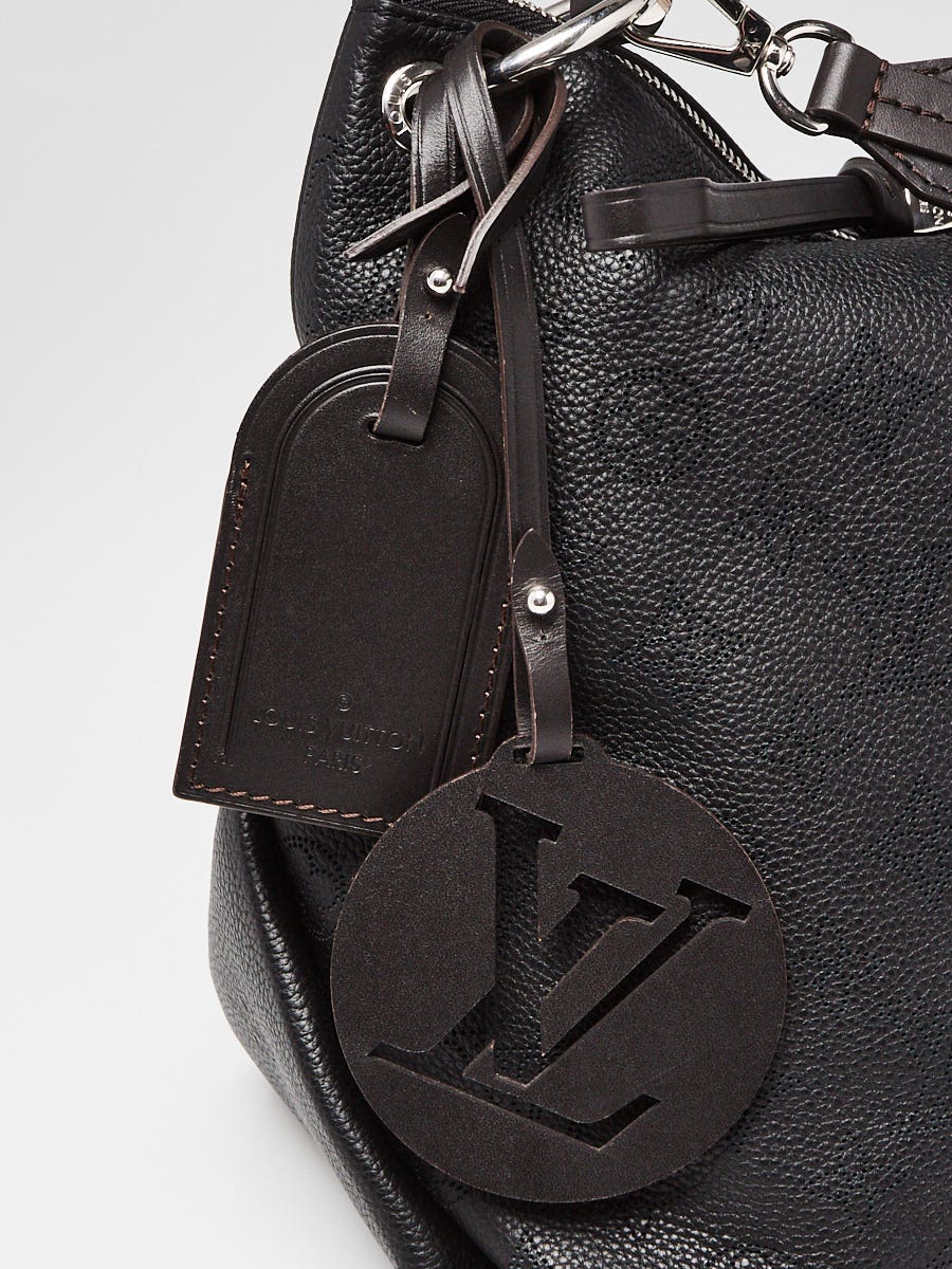 Louis Vuitton Black Monogram Mahina Leather Beaubourg Hobo MM Bag w/o strap  - Yoogi's Closet