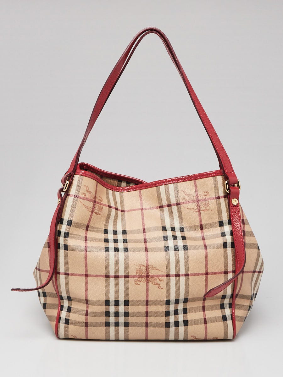 Authentic Vintage Burberry Mini Haymarket Tote Bag in Iconic Nova