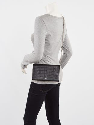 Yves Saint Laurent Black Quilted Lambskin Leather Babylone Flap Shoulder Bag