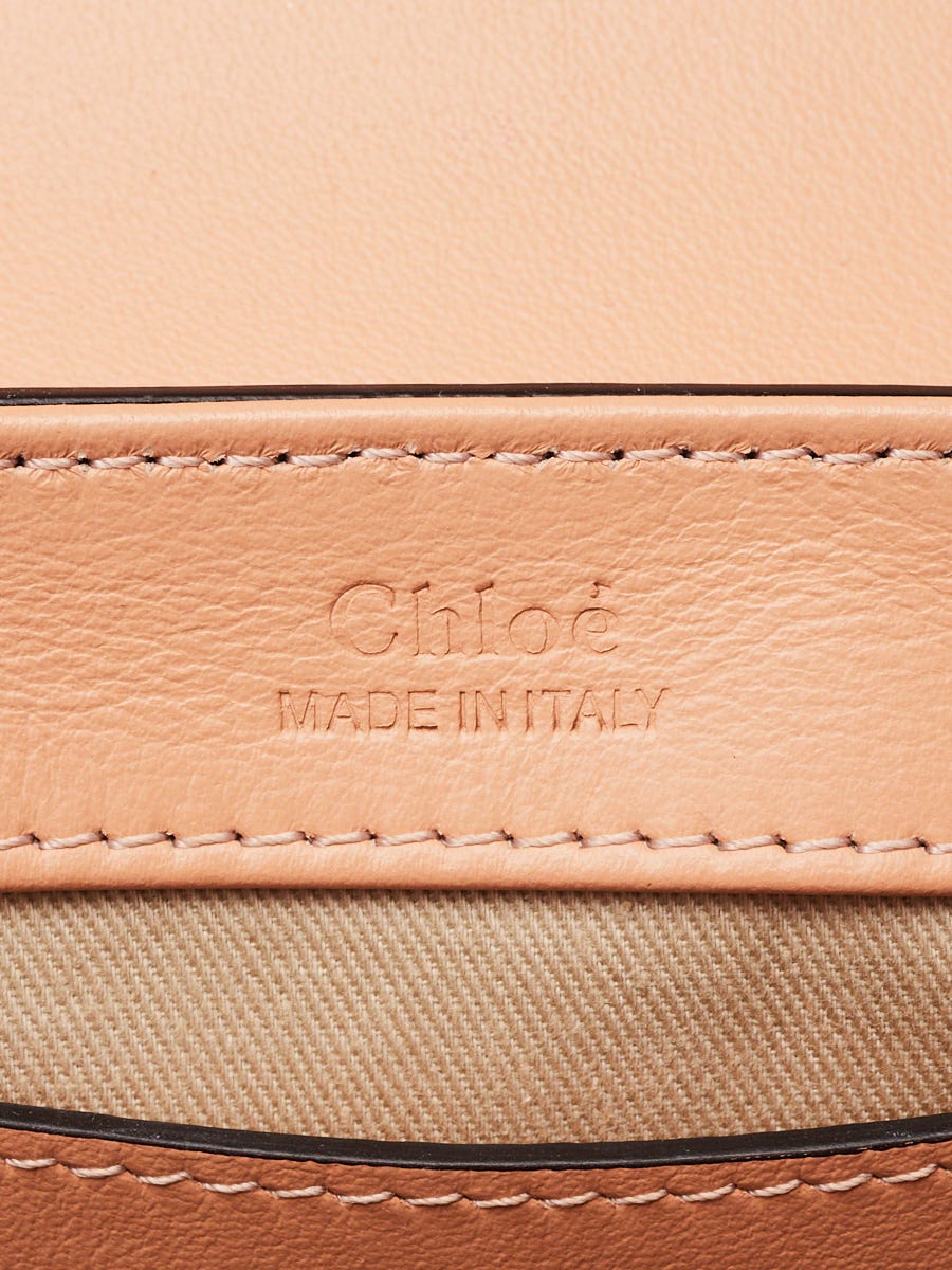 Chloe Milky Orange Croc Embossed Calfskin Leather Mini C