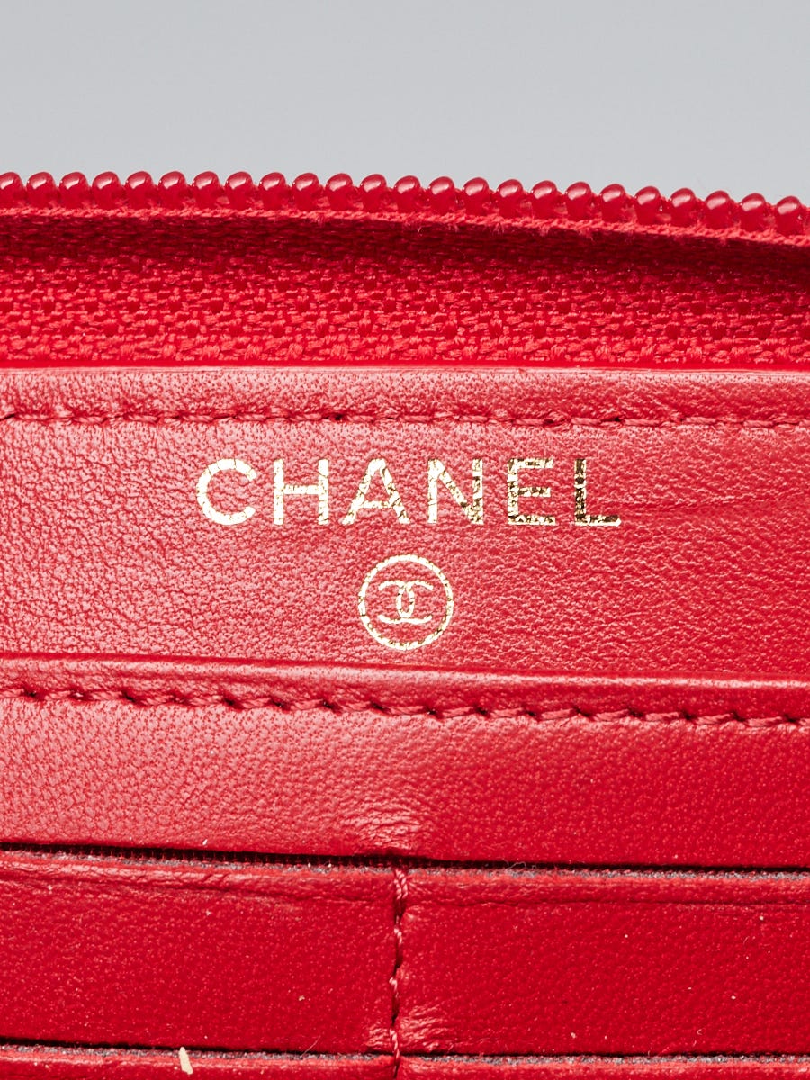 Chanel Boy Zippy Wallet Lambskin Shw (Red) – ValiseLaBel