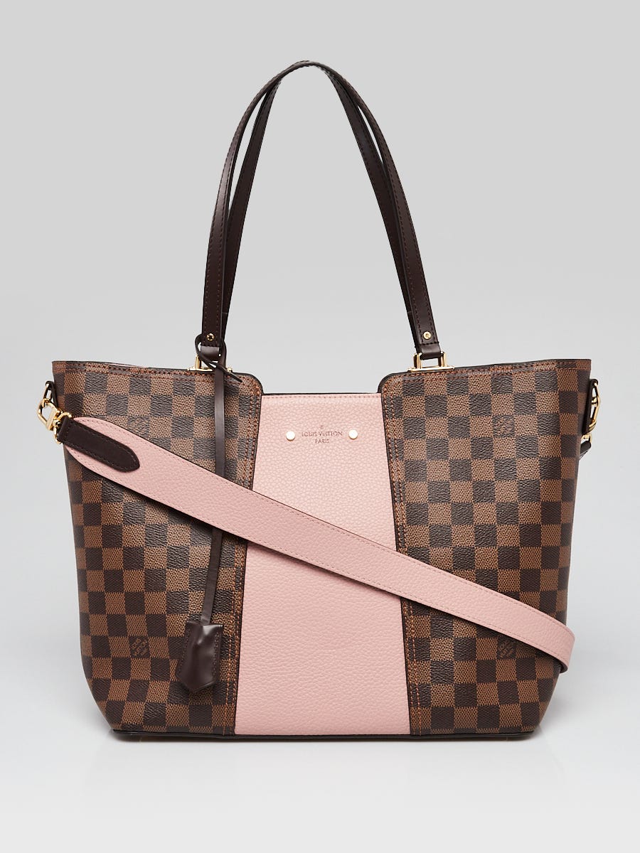 Louis Vuitton Damier Canvas and Magnolia Taurillon Leather Jersey Tote Bag  - Yoogi's Closet