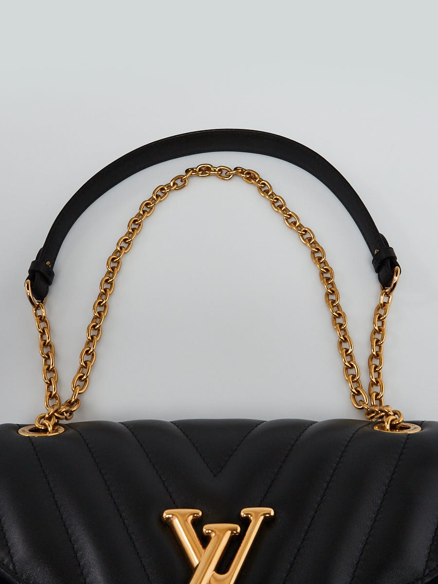 Louis Vuitton Black Quilted Leather New Wave Love Lock Chain MM Bag -  Yoogi's Closet