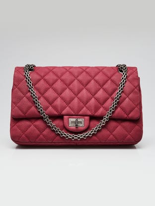 Red 2.55 Reissue Quilted Matte Caviar Leather 225 Flap Bag