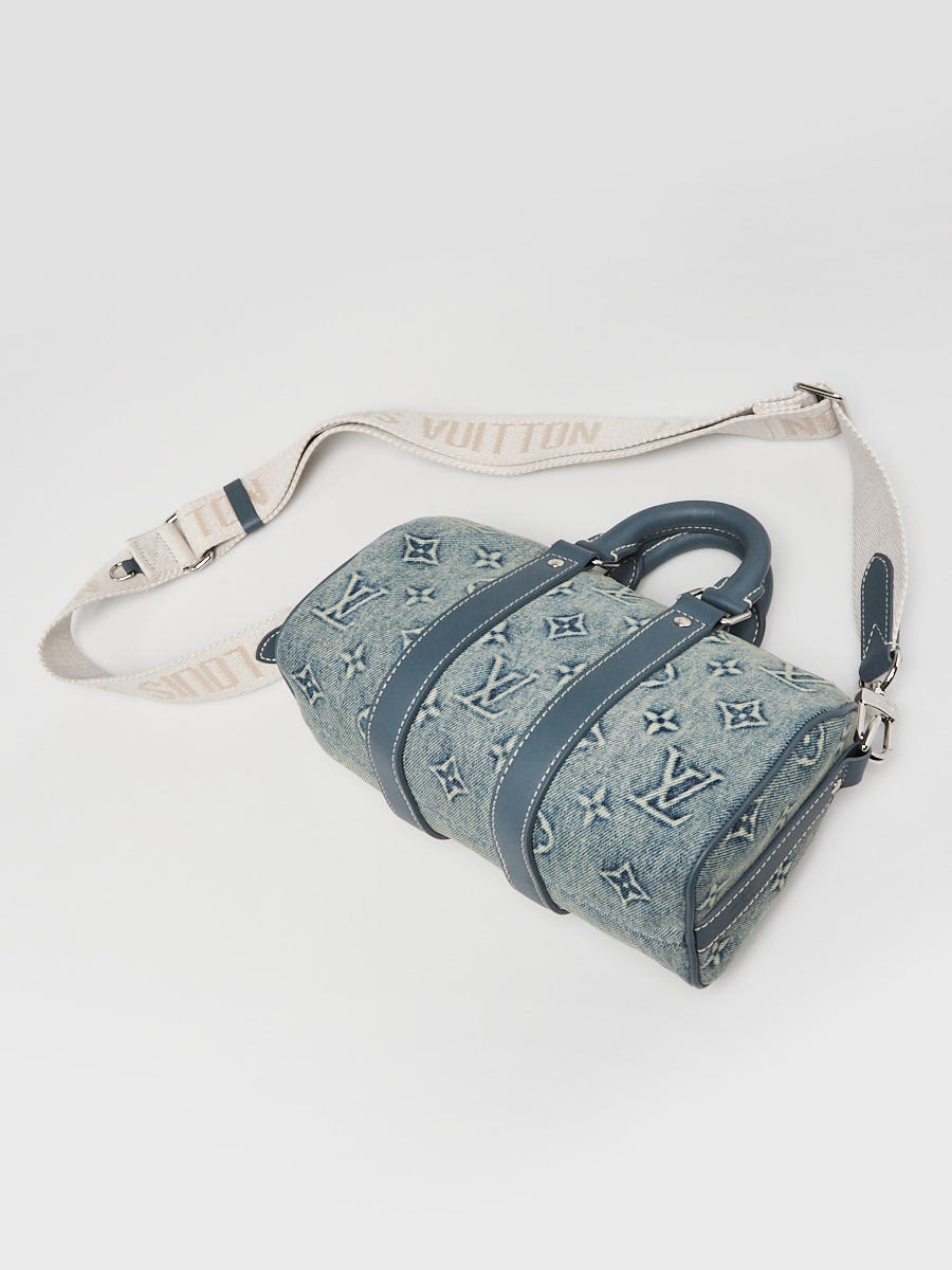 Louis Vuitton Keepall Bandouliere XS Duffle Bag Blue Watercolor