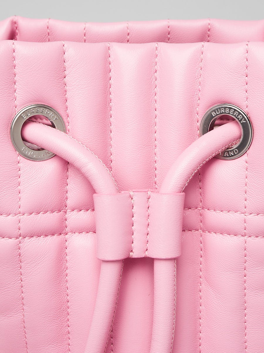 Burberry Pink Quilted Leather Mini Lola Backpack Bag | Yoogi's Closet