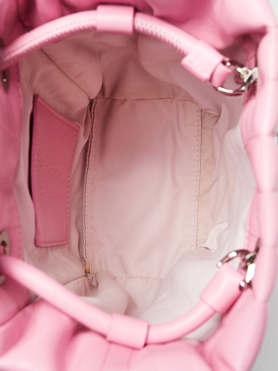 Burberry Pink Quilted Leather Mini Lola Backpack Bag