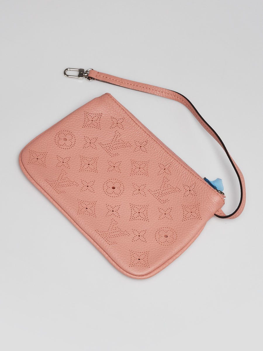 Louis Vuitton Pink Monogram Mahina Leather Selene Pouch Clutch Bag