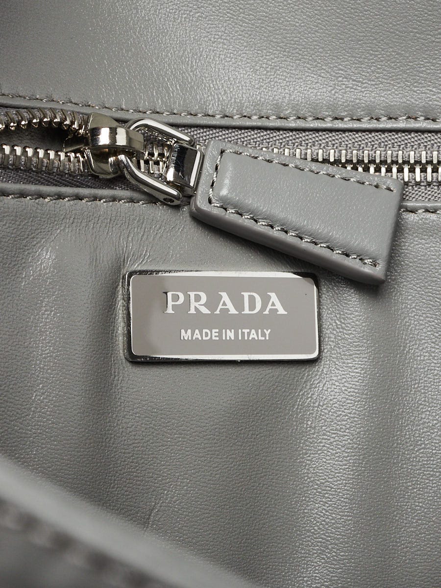 Prada Ardesia Small Leather Tote Bag