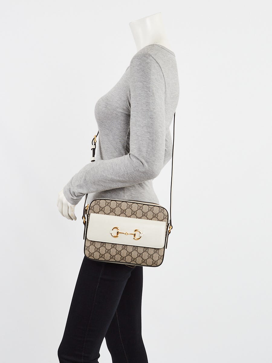 Gucci White Smooth Leather 1955 Horsebit Small Bag - Yoogi's Closet