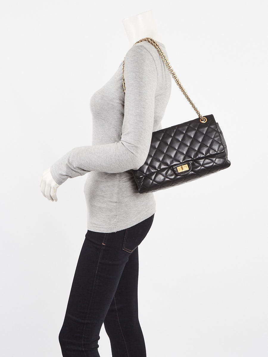 Chanel Black 2.55 Reissue Quilted Lambskin Leather 225 Flap Bag - Yoogi's  Closet