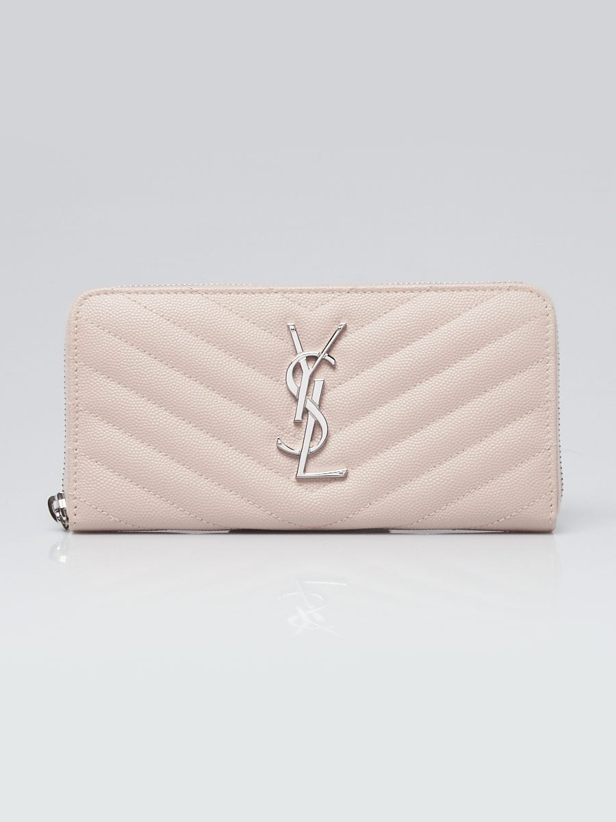 Yves Saint Laurent Chevron-Quilted Leather Flap Wallet on SALE