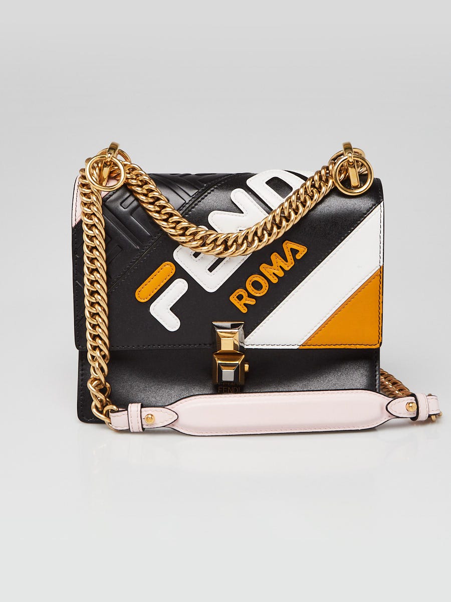 Fendi x Fila Multicolor Leather Small I Kan Chain Shoulder Bag 8M0381 Yoogi s Closet