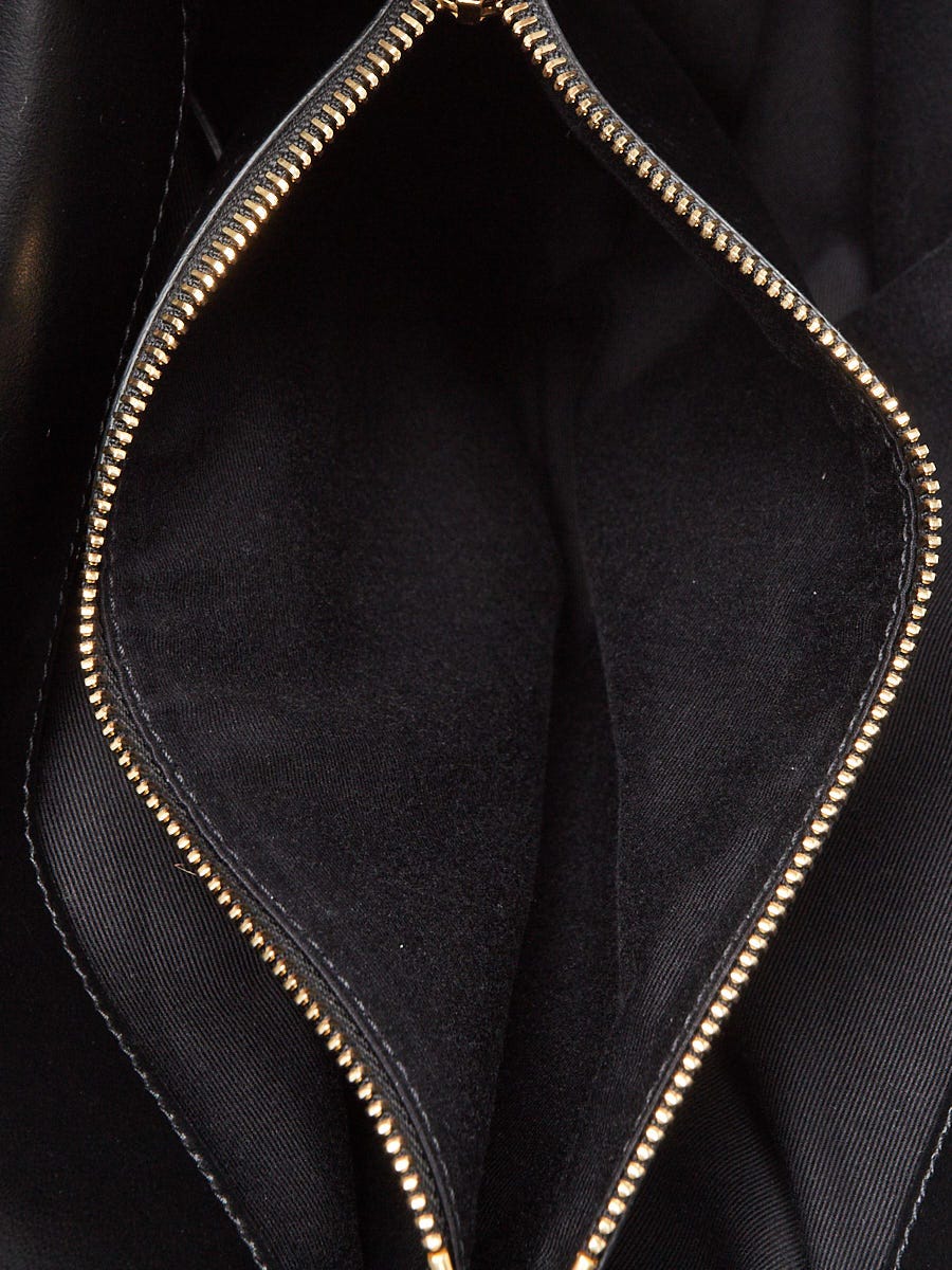 Yves Saint Laurent Black Chevron Quilted Leather Monogram Large College Bag  - Yoogi's Closet