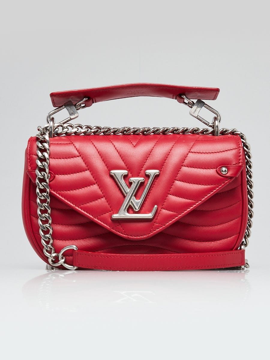 Louis Vuitton Red Quilted Leather New Wave Chain PM Bag - Yoogi's Closet