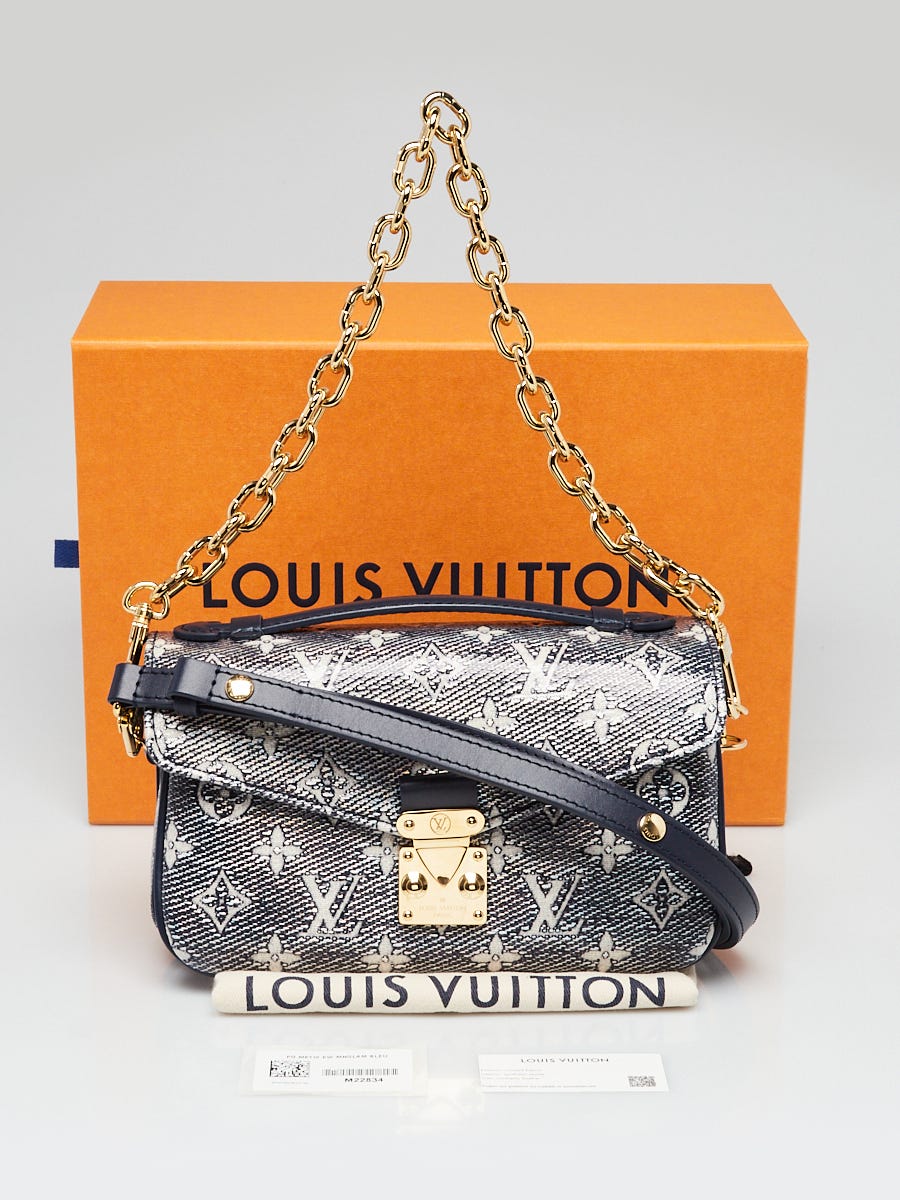 Louis Vuitton Blue Since 1854 Canvas Pochette Metis Bag - Yoogi's Closet