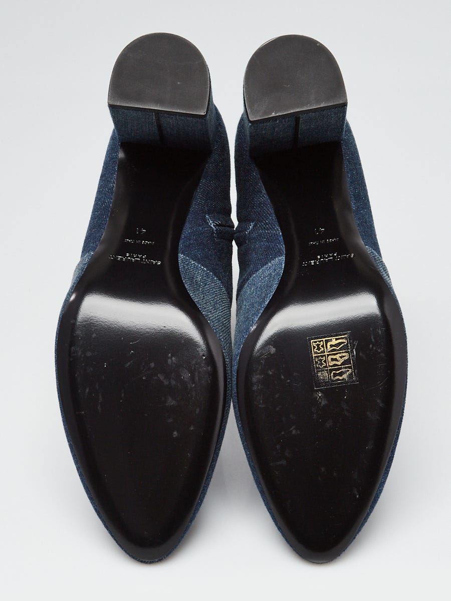 Yves Saint Laurent Blue Denim Ankle Boots Size 10.5/41  display picture 1