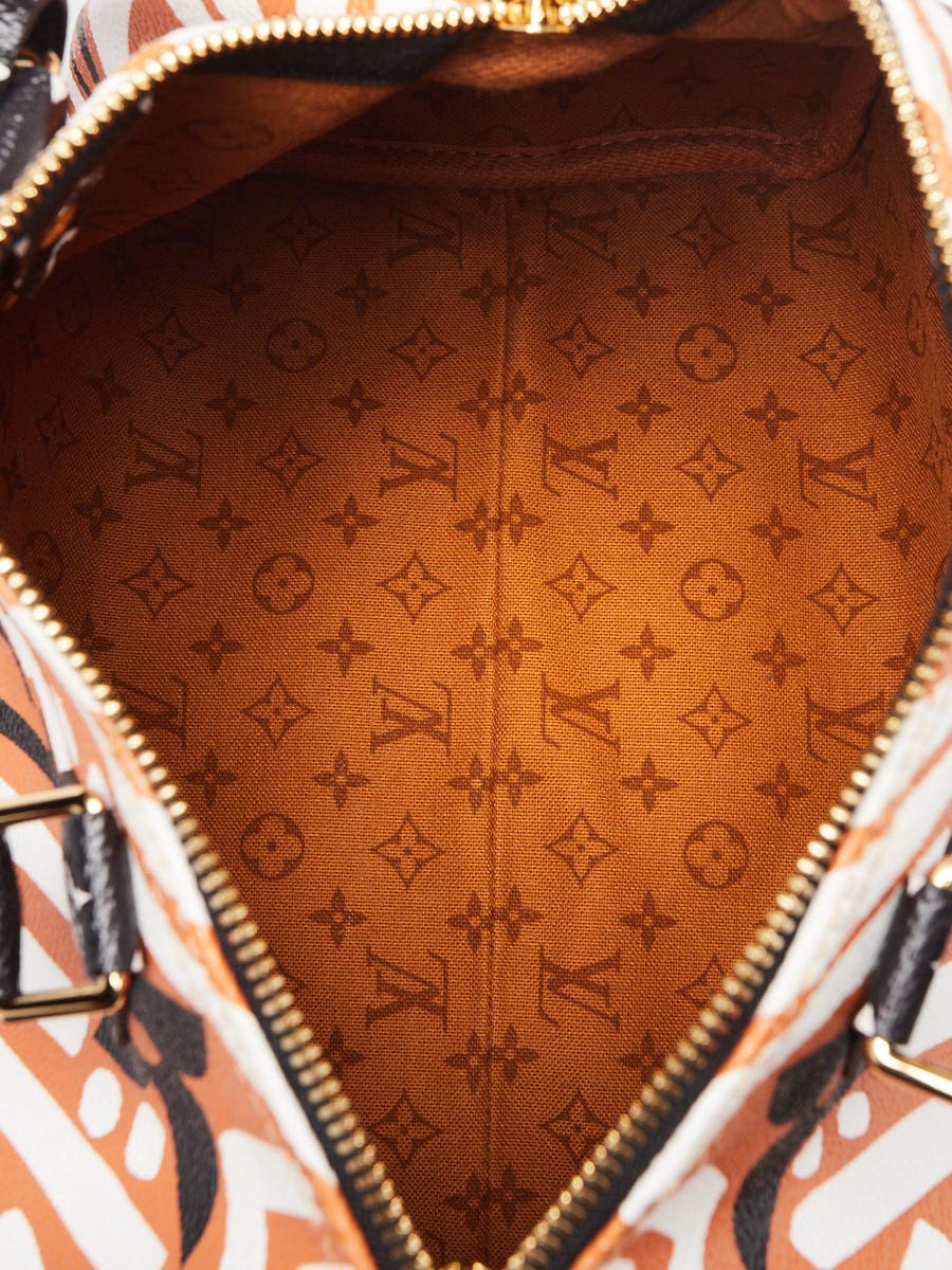 Louis Vuitton Limited Edition Cream/Caramel Monogram Canvas Crafty Speedy  Bandouliere 25 Bag - Yoogi's Closet