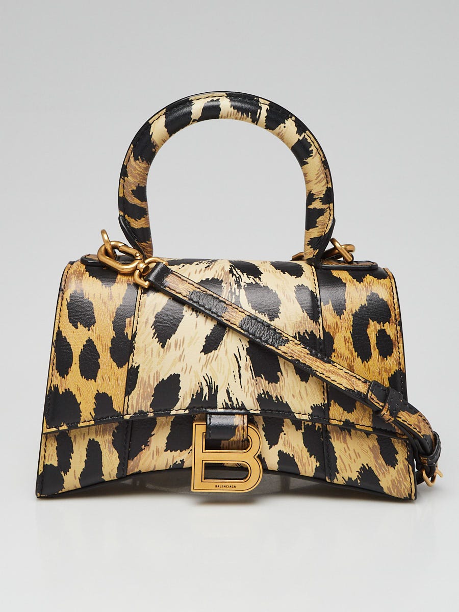 DOLCE & GABBANA #39501 Black-Brown Leopard Print Leather-Fabric Shoulder Bag  – ALL YOUR BLISS