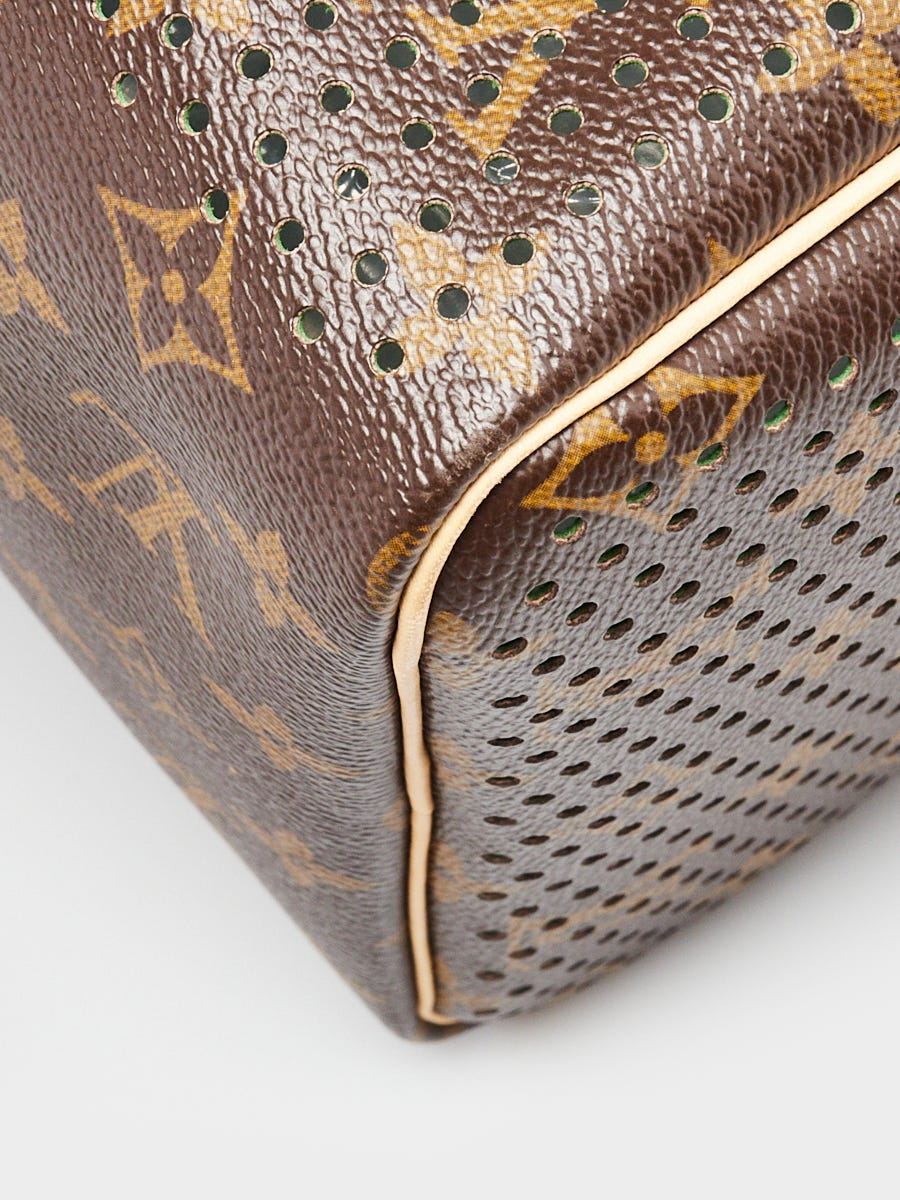 Louis Vuitton Limited Edition Green Monogram Perforated Canvas
