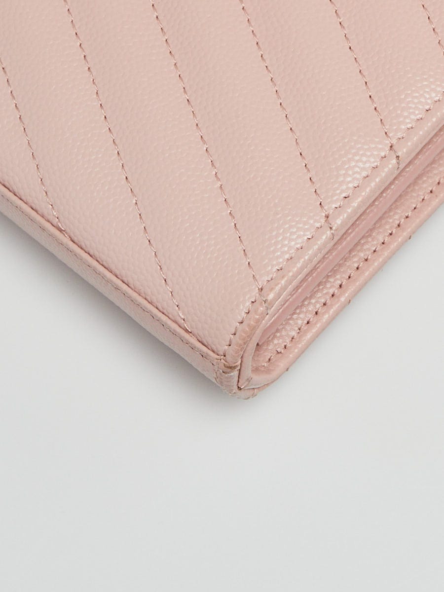 YSL Pink Zipper Wallet