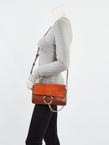 chloe faye small tobacco TARIFF FREE Mini Shoulder Silver Hardware Barcode Tag CHA003 Featuring a square body Bags to Covet: Chloe Faye