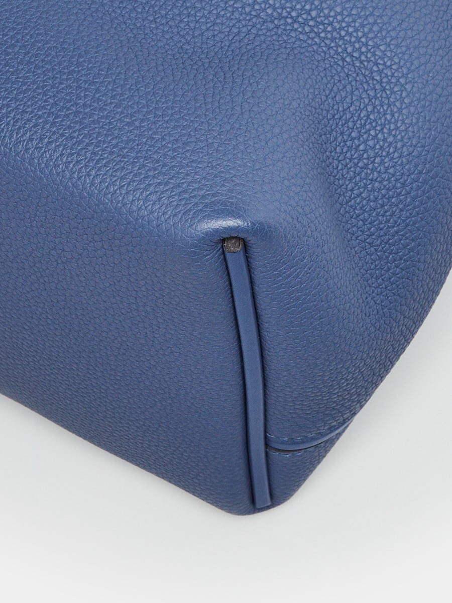 Hermes 35cm Ciel Togo Leather Palladium Plated Birkin Bag - Yoogi's Closet