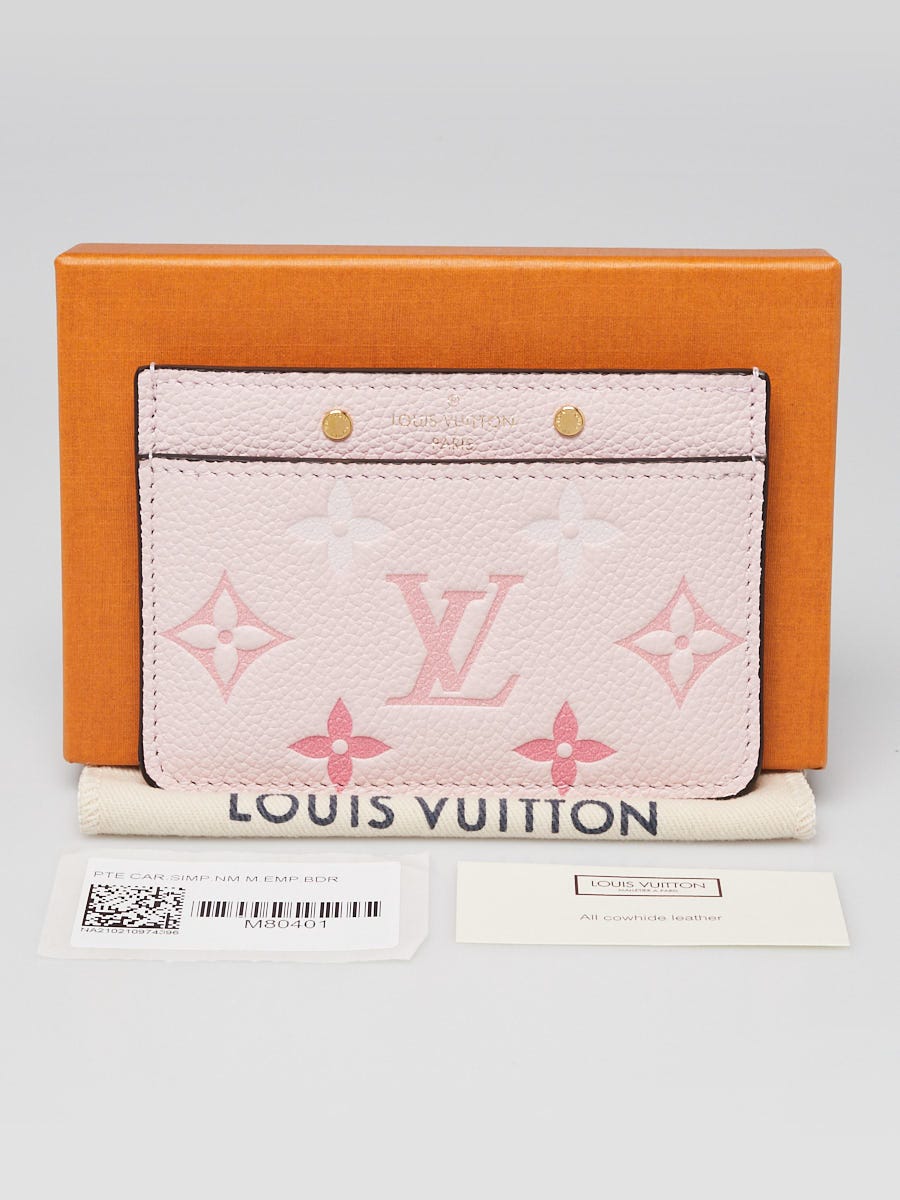 Louis Vuitton Card Holder Rosebud in Empreinte Embossed Supple