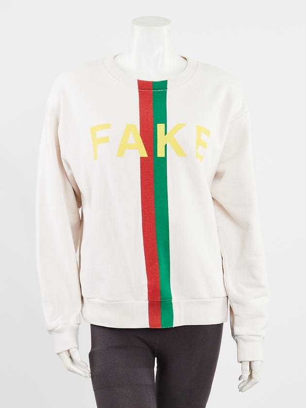 Clothing Sweatshirts Original Gucci Pullover Gucci White Cotton