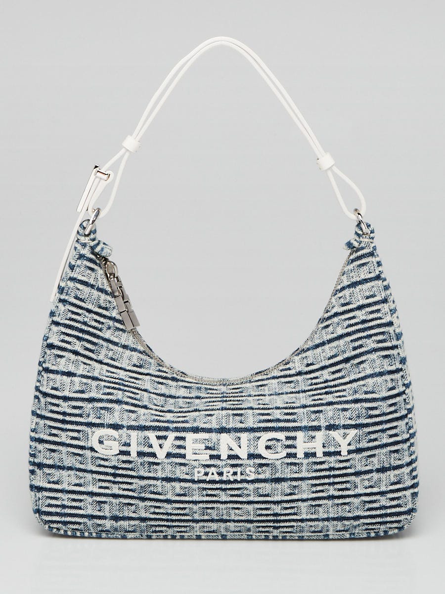 Moon Cut Out Small Denim Shoulder Bag in Blue - Givenchy