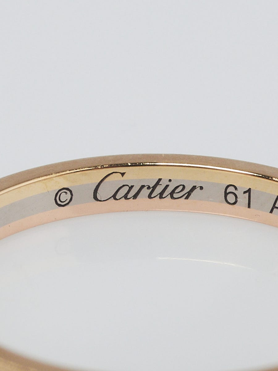 Cartier Vendôme Louis Wedding Band 3.5 Mm 18K Tri Gold 