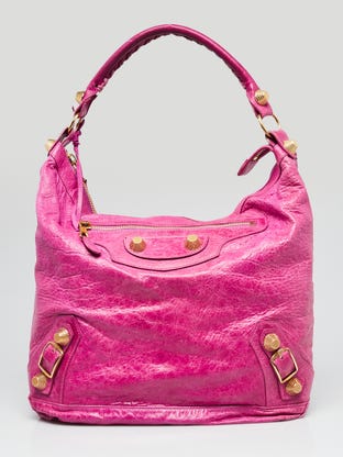 Balenciaga Pink Nylon Wheel Shoulder Sling Bag - Yoogi's Closet
