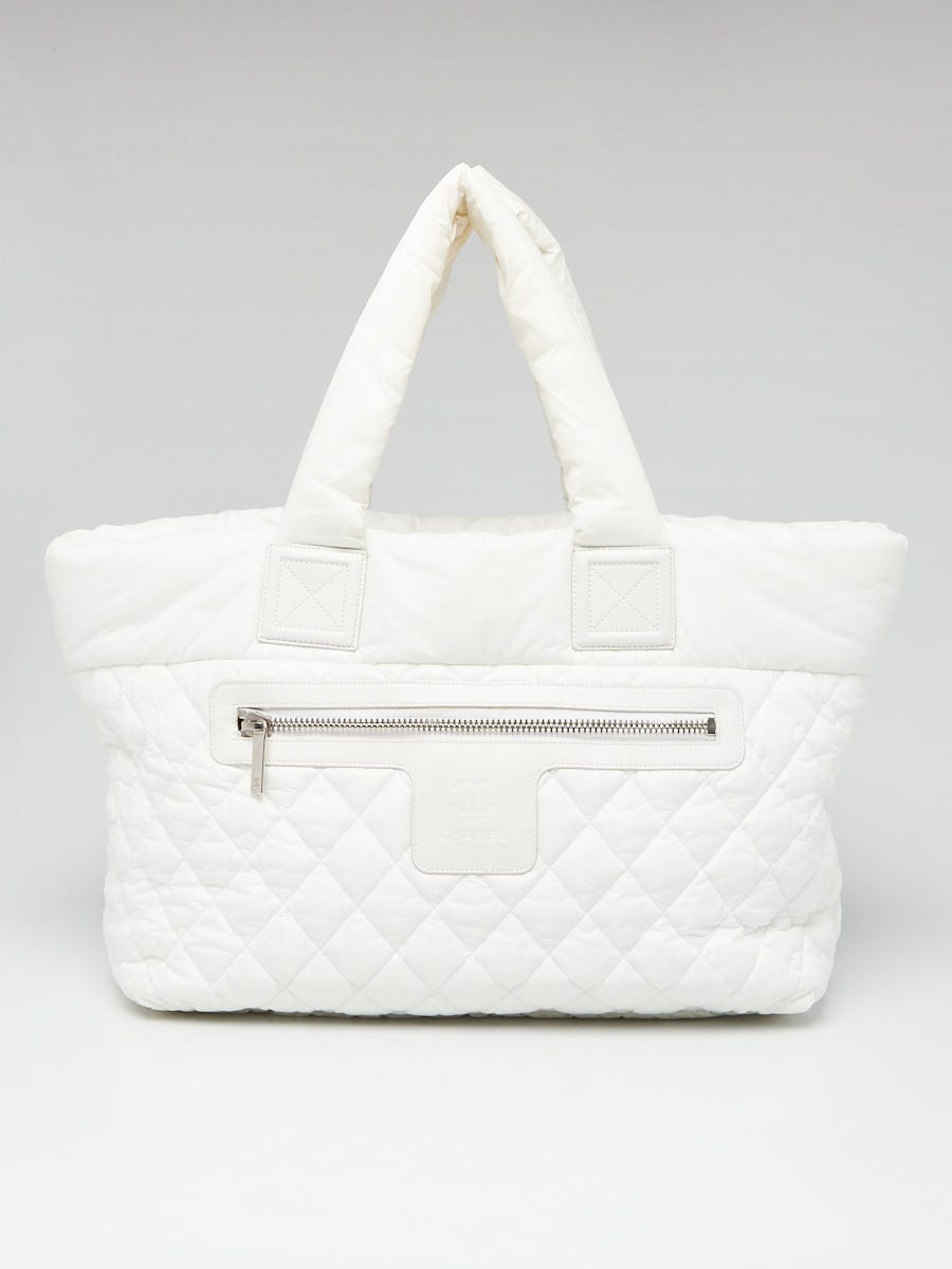 chanel quilted nylon tote bag