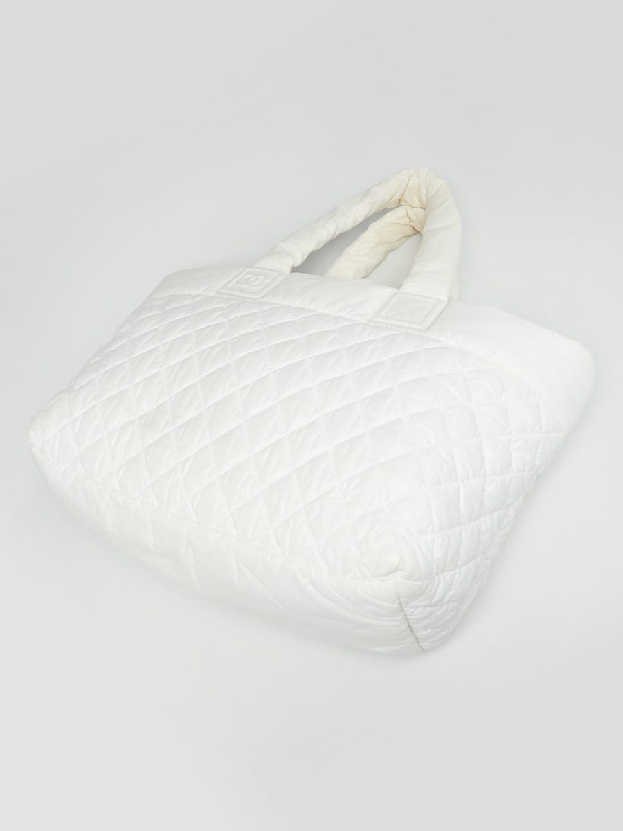 ◆VVV◆ Coco Quilted Tote Shoulder Bag White 25SSBG013WHF Brand new With Tags! COS Quilted Oversized Shoulder Bag Off