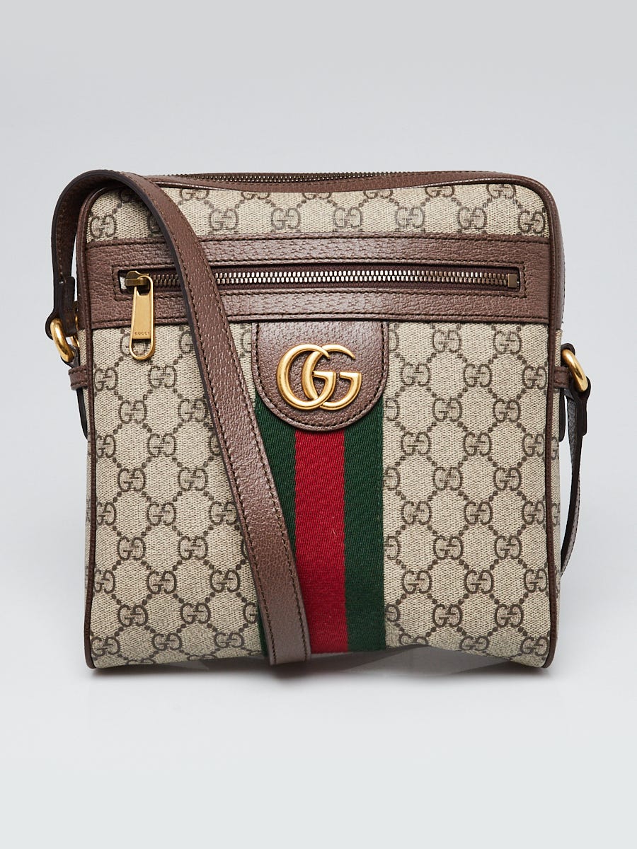Gucci - Men - Ophidia Webbing-Trimmed Monogrammed Coated-canvas and Leather Billfold Wallet Brown