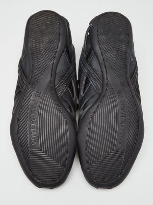Louis Vuitton Black Neoprene and Leather Run Away Slip On Sneakers Size  36.5 Louis Vuitton