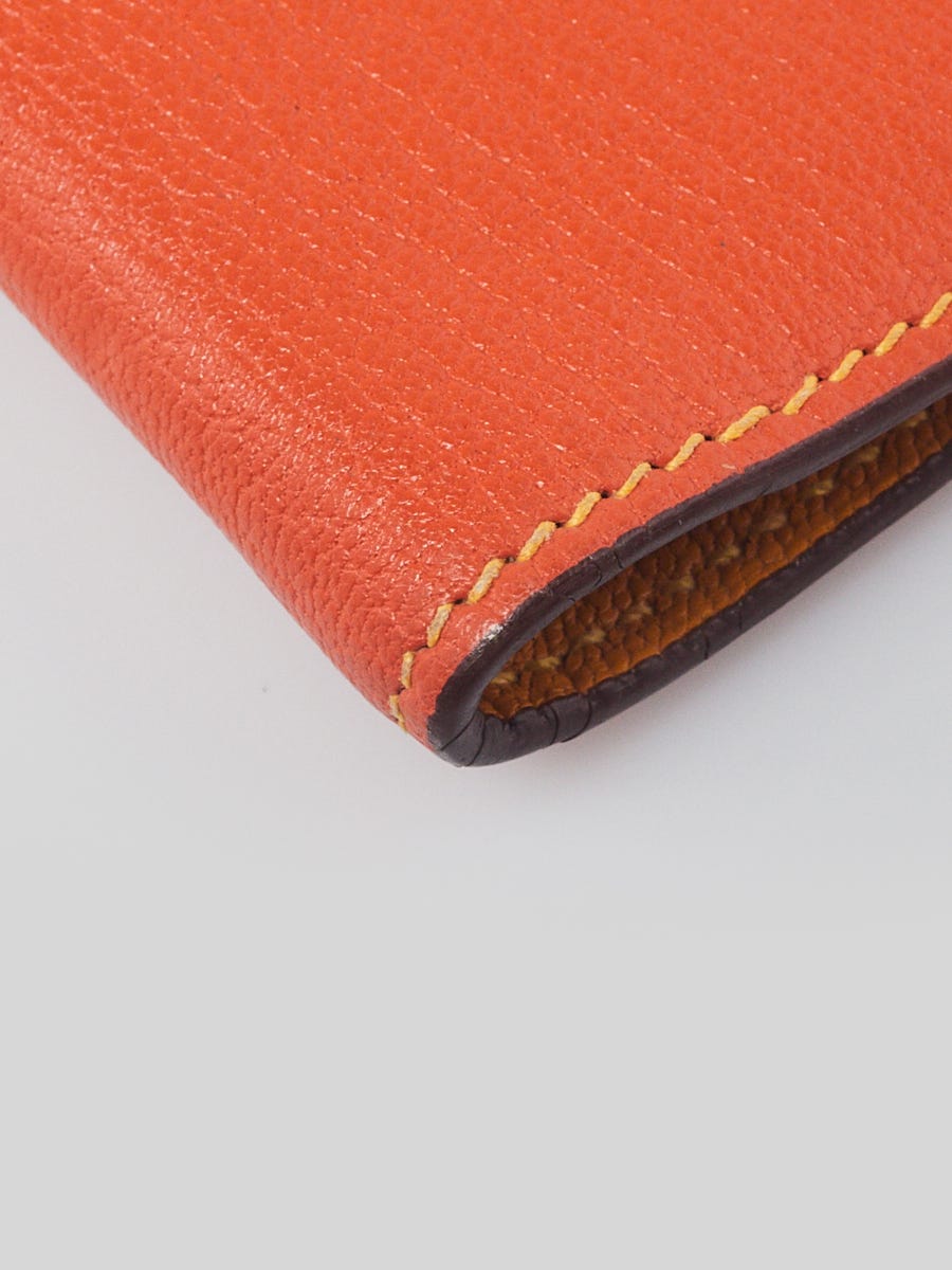 Hermes Orange Chevre Leather Vision Agenda Cover - Yoogi's Closet
