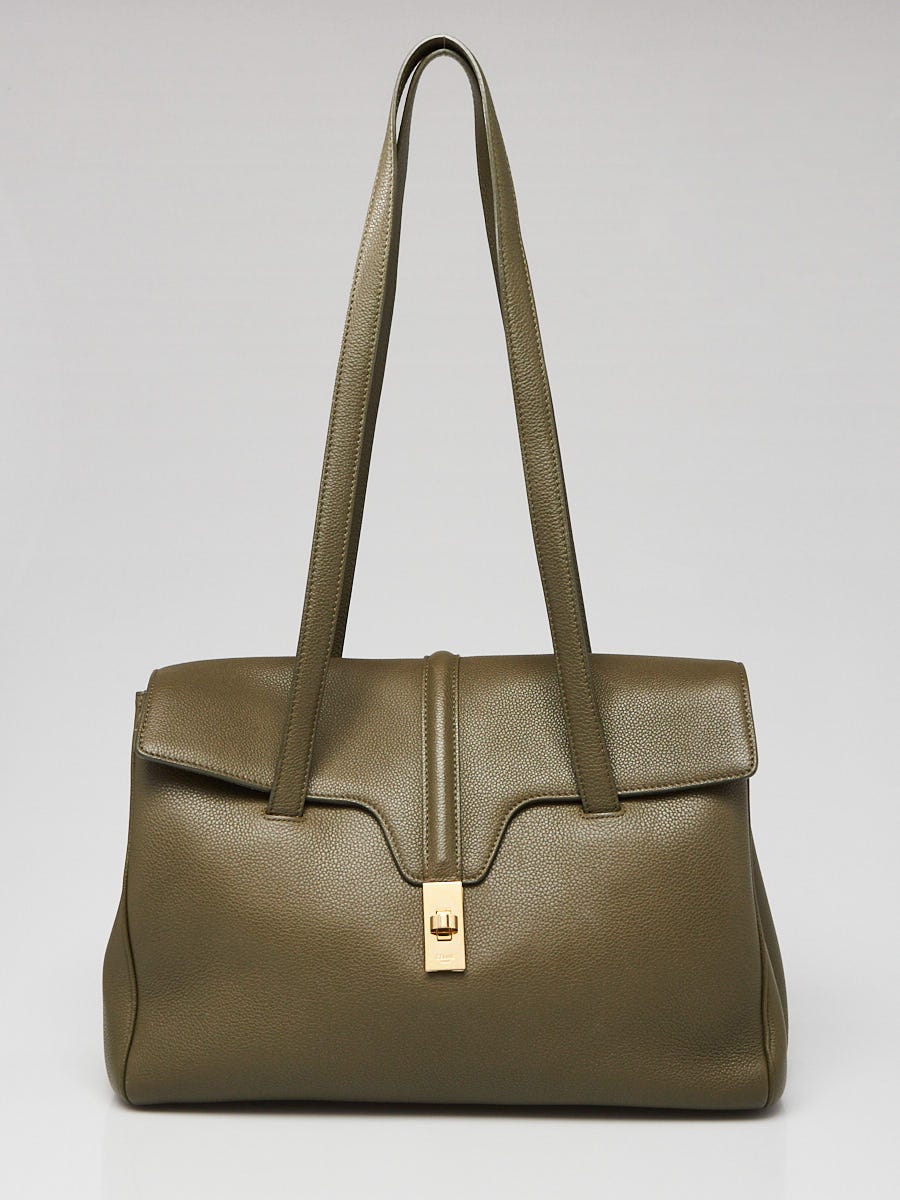 Celine pebbled shop leather